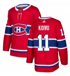 Youth Adidas Montreal Canadiens 11 Saku Koivu Premier Red Home NHL Jersey 