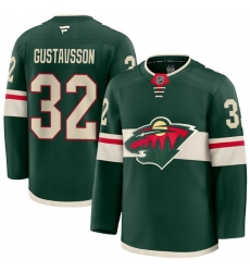 Men Minnesota Wild  32 Filip Gustavsson Green Home Stitched Hockey Jersey