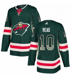 Mens Adidas Minnesota Wild 10 Matt Read Authentic Green Drift Fashion NHL Jersey 