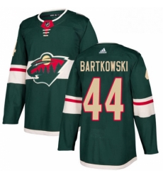 Mens Adidas Minnesota Wild 44 Matt Bartkowski Premier Green Home NHL Jersey 