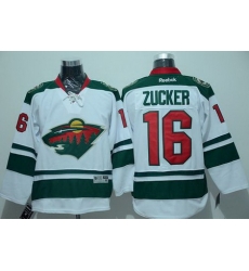 Minnesota Wild #16 Jason Zucker White Stitched NHL Jersey