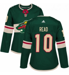 Womens Adidas Minnesota Wild 10 Matt Read Premier Green Home NHL Jersey 