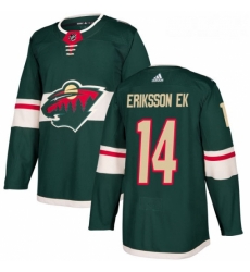 Youth Adidas Minnesota Wild 14 Joel Eriksson Ek Premier Green Home NHL Jersey 