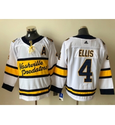 Men Nashville Predators  Ryan Ellis 4 White 2020 Winter Classic Adidas Jersey