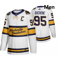 Predators 95 Matt Duchene White 2020 Winter Classic Adidas Jersey