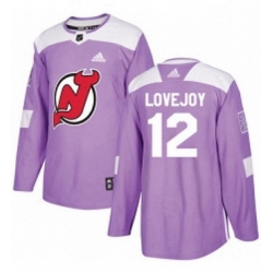 Mens Adidas New Jersey Devils 12 Ben Lovejoy Authentic Purple Fights Cancer Practice NHL Jersey  Mens Adidas New Jersey Devils 12 Ben Lovejoy Authentic Purple Fights Cancer Practice NHL Jersey