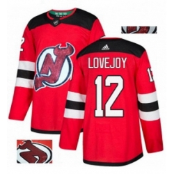 Mens Adidas New Jersey Devils 12 Ben Lovejoy Authentic Red Fashion Gold NHL Jersey  Mens Adidas New Jersey Devils 12 Ben Lovejoy Authentic Red Fashion Gold NHL Jersey