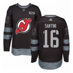 Mens Adidas New Jersey Devils 16 Steve Santini Authentic Black 1917 2017 100th Anniversary NHL Jersey  Mens Adidas New Jersey Devils 16 Steve Santini Authentic Black 1917 2017 100th Anniversary NHL Jersey