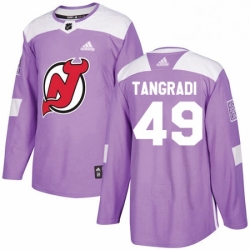 Mens Adidas New Jersey Devils 49 Eric Tangradi Authentic Purple Fights Cancer Practice NHL Jersey  Mens Adidas New Jersey Devils 49 Eric Tangradi Authentic Purple Fights Cancer Practice NHL Jersey