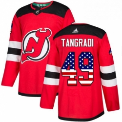 Mens Adidas New Jersey Devils 49 Eric Tangradi Authentic Red USA Flag Fashion NHL Jersey  Mens Adidas New Jersey Devils 49 Eric Tangradi Authentic Red USA Flag Fashion NHL Jersey