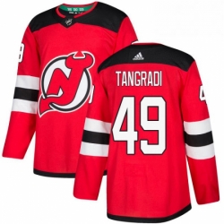 Mens Adidas New Jersey Devils 49 Eric Tangradi Premier Red Home NHL Jersey  Mens Adidas New Jersey Devils 49 Eric Tangradi Premier Red Home NHL Jersey
