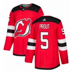 Mens Adidas New Jersey Devils 5 Dalton Prout Authentic Red Home NHL Jersey  Mens Adidas New Jersey Devils 5 Dalton Prout Authentic Red Home NHL Jersey