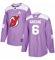 Mens Adidas New Jersey Devils 6 Andy Greene Authentic Purple Fights Cancer Practice NHL Jersey 