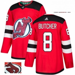 Mens Adidas New Jersey Devils 8 Will Butcher Authentic Red Fashion Gold NHL Jersey  Mens Adidas New Jersey Devils 8 Will Butcher Authentic Red Fashion Gold NHL Jersey