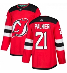 Youth Adidas New Jersey Devils 21 Kyle Palmieri Authentic Red Home NHL Jersey 