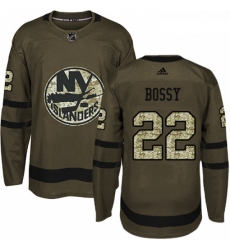 Youth Adidas New York Islanders 22 Mike Bossy Authentic Green Salute to Service NHL Jersey 