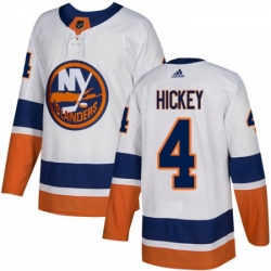 Youth Adidas New York Islanders 4 Thomas Hickey Authentic White Away NHL Jersey 