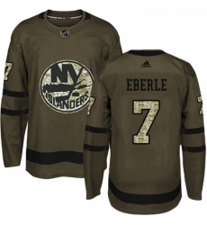 Youth Adidas New York Islanders 7 Jordan Eberle Premier Green Salute to Service NHL Jersey 