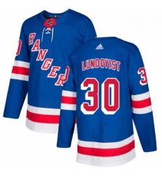 Mens Adidas New York Rangers 30 Henrik Lundqvist Premier Royal Blue Home NHL Jersey 