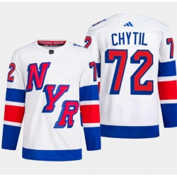 Men's New York Rangers #72 Filip Chytil White 2024 Stadium Series Stitched Jersey