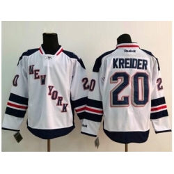 New York Rangers #20 Chris Kreider White 2014 Stadium Series Stitched NHL Jersey