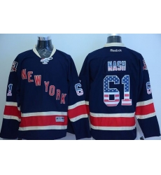 Rangers #61 Rick Nash Navy Blue USA Flag Fashion Stitched NHL Jersey