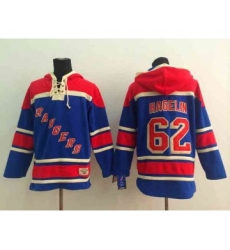 nhl jerseys new york rangers #62 hagelin blue[pullover hooded sweatshirt]