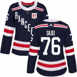 Womens Adidas New York Rangers 76 Brady Skjei Authentic Navy Blue 2018 Winter Classic NHL Jersey 