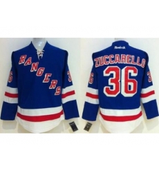 Women's New York Rangers #36 Mats Zuccarello Blue Home Stitched NHL Jersey