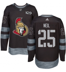 Adidas Senators #25 Chris Neil Black 1917 2017 100th Anniversary Stitched NHL Jersey