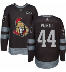 Mens Adidas Ottawa Senators 44 Jean Gabriel Pageau Authentic Black 1917 2017 100th Anniversary NHL Jersey 