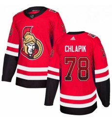 Mens Adidas Ottawa Senators 78 Filip Chlapik Authentic Red Drift Fashion NHL Jersey 