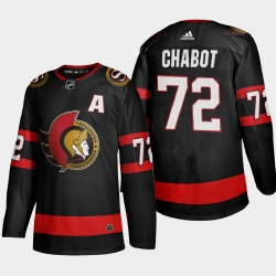 Ottawa Senators 72 Thomas Chabot Men Adidas 2020 21 Authentic Player Home Stitched NHL Jersey Black