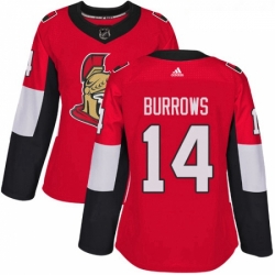 Womens Adidas Ottawa Senators 14 Alexandre Burrows Premier Red Home NHL Jersey 