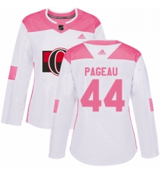 Womens Adidas Ottawa Senators 44 Jean Gabriel Pageau Authentic WhitePink Fashion NHL Jersey 