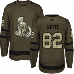 Youth Adidas Ottawa Senators 82 Colin White Authentic Green Salute to Service NHL Jersey 