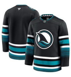 Men San Jose Sharks Blank Black 2024 25 Alternate Stitched Hockey Jersey