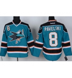 San Jose Sharks 8 Joe Pavelski Green NHL Jerseys