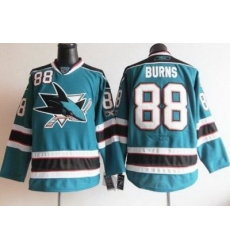 San Jose Sharks 88 Burns Blue NHL Jerseys