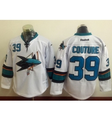 Sharks #39 Logan Couture White Stitched NHL Jersey