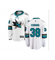 men San Jose Sharks 38 mario ferraro branded away breakaway white jersey