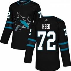 Youth Adidas San Jose Sharks 72 Tim Heed Premier Black Alternate NHL Jersey 