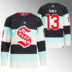 Men Seattle Kraken 13 Brandon Tanev 2024 Deep Sea Blue Winter Classic Stitched Jersey