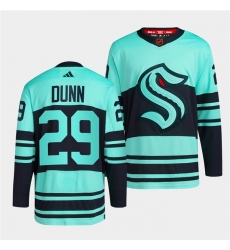 Men Seattle Kraken 29 Vince Dunn Ice Blue 2022 23 Reverse Retro Stitched Jersey