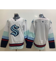 Men Seattle Kraken Blank White Adidas Jersey