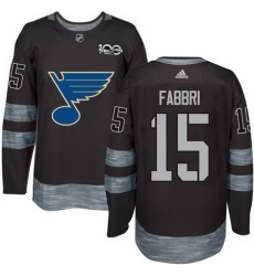 Blues #15 Robby Fabbri Black 1917 2017 100th Anniversary Stitched NHL Jersey