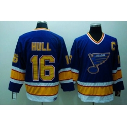 Blues #16 Brett Hull Stitched Blue CCM Throwback NHL Jersey Blues #16 Brett Hull Stitched Blue CCM Throwback NHL Jersey