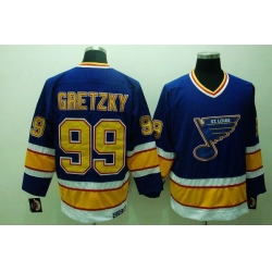 Blues #99 Wayne Gretzky Stitched Blue CCM Throwback NHL Jersey Blues #99 Wayne Gretzky Stitched Blue CCM Throwback NHL Jersey