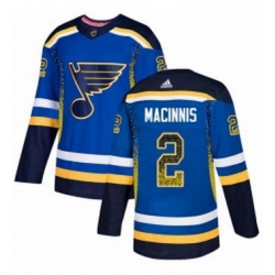 Mens Adidas St Louis Blues 2 Al Macinnis Authentic Blue Drift Fashion NHL Jersey  Mens Adidas St Louis Blues 2 Al Macinnis Authentic Blue Drift Fashion NHL Jersey