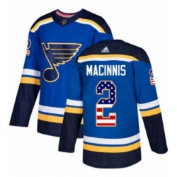 Mens Adidas St Louis Blues 2 Al Macinnis Authentic Blue USA Flag Fashion NHL Jersey  Mens Adidas St Louis Blues 2 Al Macinnis Authentic Blue USA Flag Fashion NHL Jersey